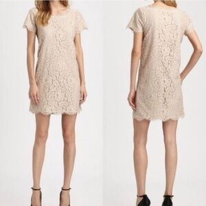 Joie Susina Lace Dress In Mushroom size small